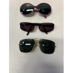 NEW LOT OF 3 VARIOUS SUNGLASSES WITH CASES