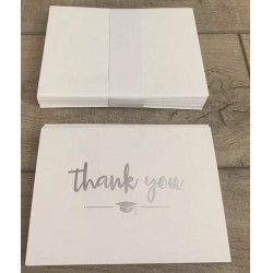 NEW (READ NOTES) Graduation Thank You Cards - Set of 25 with Envelopes - Blank Inside