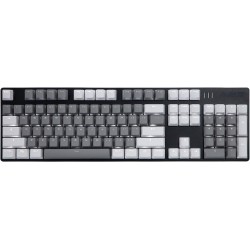 NEW AK50 Wired Classic 104 Mechanical Gaming Keyboard – Blue Switches - PBT Keycaps – White-Grey Matching – White Backlit - Durable Aluminum Frame – for Windows Computer Office Gaming PC - Black
