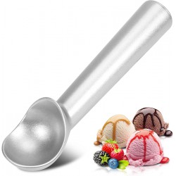 NEW LIFHAP Ice Cream Scoop,7 inches Nonstick Anti-Freeze One Piece Aluminum Scooper Spoon, Heavy Duty Durable Design, Easy Clean, for Gelato, Cookie Dough, Sorbet. SILVER