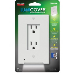 NEW Westek LumiCover 1 -Gang Specialty Size White Plastic Indoor Decorator Wall Plate
