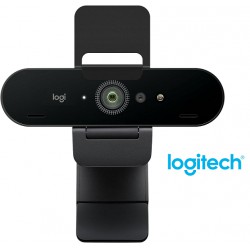 NEW Logitech Brio 4K Webcam, Ultra 4K HD Video Calling, Noise-Canceling mic, HD Auto Light Correction, Wide Field of View, Works with Microsoft Teams, Zoom, Google Voice, PC/Mac/Laptop/MacBook/Tablet