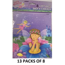 NEW 13 PACKS OF 8 (104 BAGS TOTAL) CHILDRENS BIRTHDAY PARTY BAGS RECYCLABLE CELLO LOOT TREAT FAVOUR GOODY GIFT BAG