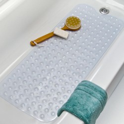 NEW EasingRoom 39 x 15.5 Transparent Non-Slip Bath Mat Shower Protector