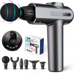 NEW Massage Gun, Muscle Massager Gun Deep Tissue Percussion with Type-C Charging Port & 6 Massage Heads, Handheld Massager for Neck, Shoulder, Back Relaxation, JX-600