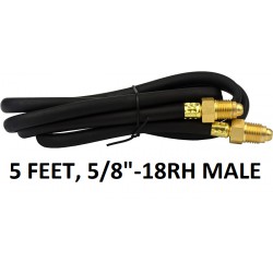 NEW Hot Max 23203 MIG Welder Replacement Gas Hose, 5-Feet, 5/8 - 18RH MALE THREADS