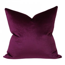 NEW Plum Luxe Velvet 18 X 18 THROW PILLOW COVER, ZIPPER CLOSURE