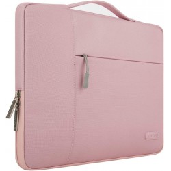 NEW MOSISO Laptop Case 13.3 inch, 13-14 inch Laptop Sleeve with Handle Compatible with MacBook Air/Pro 13 / Pro 14, HP Dell ASUS Lenovo Notebook, Polyester Multifunctional Computer Bag, PINK