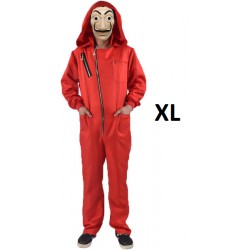 NEW XL Adult Unisex Money Heist Halloween Costume Red Jumpsuit Cosplay, MASK INCLUDED