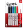 NEW Sharpie Permanent Markers, Fine Point, Assorted Colours, 5 Count