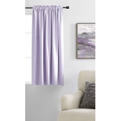 NEW ECLIPSE 99% BLACKOUT RIDEAU OPAQUE ONE ROD POCKET PANEL, 42 X 63, PURPLE