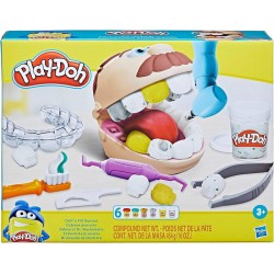 NEW Play-Doh Drill 'n Fill Dentist Toy for Kids 3 Years and Up with Cavity and Metallic Colored Modeling Compound, 10 Tools, 8 Total Cans, 2 Ounces Each, Non-Toxic, Assorted Colors