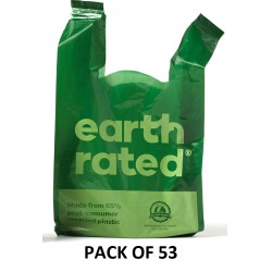 NEW Earth Rated Dog Poop Bags with Tie Handles, Extra Wide, Dispensing Box, Easy-to-Tie and Guaranteed Leakproof, Lavender, 53 Handle Bags