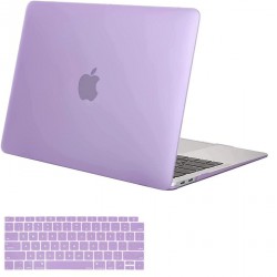 NEW MOSISO Compatible with MacBook Air 13 inch Case 2022, 2021-2018 Release A2337 M1 A2179 A1932 Retina Display Touch ID, Plastic Hard SheLl & Keyboard Coverg, Light Purple