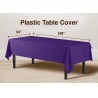 NEW EXQUISITE PLASTIC TABLECOVER, PURPLE, 54 X 108