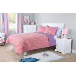 NEW MAINSTAYS KIDS REVERSIBLE QUILT SET WITH SHEETS, 7 PIECE SET