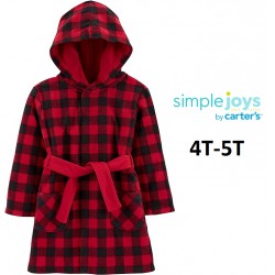 NEW KIDS 4T-5T Simple Joys by Carter's Boys' Robe, BUFFALO CHECK