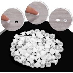 NEW 120 Piece Plastic Screw Caps White Plastic Plugs 8mm White Hole Plugs Round Button Flush Type Hole Plugs Screw Hole Plugs Snap in Locking Hole Tube Plastic Hole Cover for Cabinets Shelves