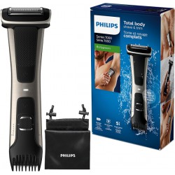 NEW Philips Bodygroom Body & Intimate area Trimmer, Ultimate manscaping tool, removes short, long & thick hair in a single stroke with its 4 directional pivoting head. Skin protect technology, BG7025/15