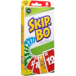 NEW Mattel Games Skip-Bo Card Game for Kid, Adult & Family Nights, Color Blind Accessible Deck for 2 to 6 Players Ages 7+