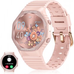 NEW Smart Watches for Women Bluetooth Call Voice Assistant Stylish Elegant Pink Smart Watch with 100+Sport Mode Activity Fitness Tracker, I67 Waterproof Heart Rate Sleep Monitor for Android iOS Phones