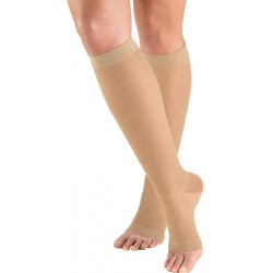 NEW Truform 1772, Women's Compression Stockings,Sheer, Knee High, Open Toe, 15-20 mmHg, Medium, Nude - 0.25 pound (1772ND-M)