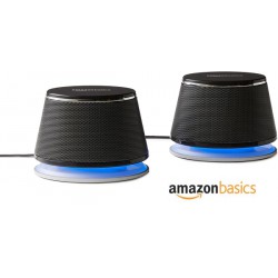 NEW Amazon Basics USB-Powered PC Computer Speakers with Dynamic Sound | Black