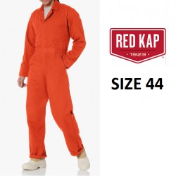 NEW MENS 44 REGULAR Red Kap mens Snap-front Cotton Coverall, ORANGE