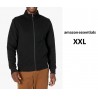 NEW MENS XXL Amazon Essentials Mens Full-Zip Fleece Mock Neck Sweatshirt, BLACK