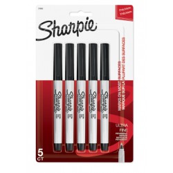 NEW Sharpie Permanent Markers - Ultra-Fine Tip - Black - 5 Pack,