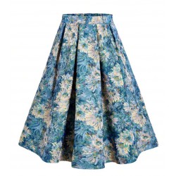 NEW 2XL SHEIN MOD Plus Size Jacquard A-Line Casual SkirT