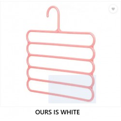 NEW WHITE 5 SLOT HANGER - PLASTIC