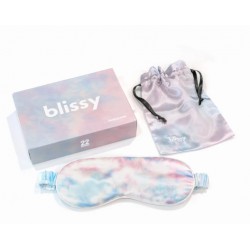 NEW BLISSY TIE DIE EYE MASK, 100% MULBERRY SILK