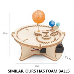 NEW STEAM 3 FOAM BALL SOLAR SYSTEM DIY WOODEN PROJECT BATTERY OPERATED