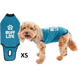 NEW XS BellyGuard - Dog Recovery Suit, Post Surgery Dog Onesie for Male and Female Dogs, Comfortable Cone Alternative for Large and Small Dogs, Soft Cotton Covers Wound, Stitches. Patented Easy Potty SysteM, TEAL