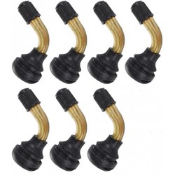 NEW (READ NOTES) 7 PCS WaKAUTO Rubber Bent Tire Stems Repairing Tire Valves Bolt in Valve Stem Angled Stem Snap- in Rubber Base for Scooter Motorcycle ATV Tubeless Tire Rim