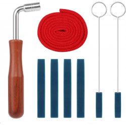 NEW 8 PCS Piano Tuning Tool, Professional Piano Tuner Kit Including Tuning Wrench Hammer Temperament Strip Rubber Mutes Kit Mutes with handles
