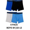 NEW BOYS MEDIUM (10-12) Fruit of the Loom Boys Breathable Micro Mesh Boxer Brief, 4-Pack Assorted Colors