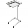 NEW VEVOR Mayo Tray Stainless Steel Mayo Stand 18x14 Inch Trolley Mayo Tray Stand Adjustable Height 32-51 Inch Instrument Tray w/ Removable Tray & 4 Omnidirectional Wheels for Home Equipment Personal Care