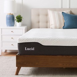 NEW LUCID 12 Inch King Hybrid Mattress - Bamboo Charcoal and Aloe Vera Infused Memory Foam - Motion Isolating Springs - CertiPUR-US Certified (LU12KK38BH)