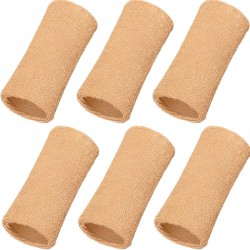 NEW WILLBOND 6 Inch Wrist Sweat Bands for Men Women Tennis Elastic Athletic Long Sweatband Wrist Absorbent for Basketball Tennis Running Outdoor Activity, SAND