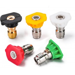 NEW Pressure Washer Tips, Set of 5 Pressure Washer Nozzle Tips， 1/4 Inch Quick Connect