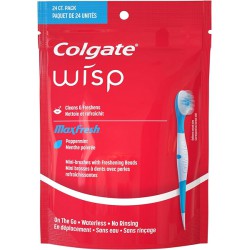 NEW Colgate Wisp Portable Mini-Brush Optic White, PEPPERmint, 24 Count