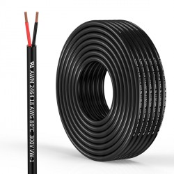NEW 18 Gauge 2 Conductor Electrical Wire 18AWG Electrical Wire Stranded PVC Cord Oxygen-free copper Cable 32.8FT/10M