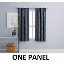 NEW ECLIPSE ROOM DARKENING CURTAIN, 40 X 63 ROD POCKET PANEL, ZANA INDIGO, ONE PANEL