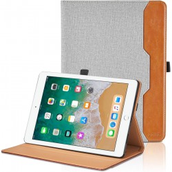 NEW (READ NOTES) Oduio Case for iPad  [Hand Strap] Multi-Angle Viewing Stand PU Leather Tablet Case with Hand Strap Auto Wake/Sleep Smart Cover -Grey