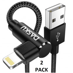 NEW 2 Pack 10ft iPhone Charger 90 Degree Lightning Cable Right Angle Long USB Charging Cord Compatible with Apple iPhone 14 13 12 11 Pro Max XS XR X 8 7 6 5 Plus iPad iPod