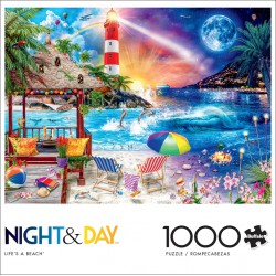 NEW Buffalo Games - Night & Day Collection - Life's A Beach - 1000 Piece Jigsaw Puzzle