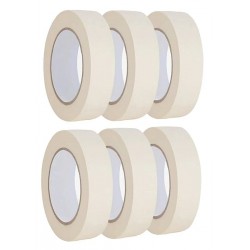 NEW HEYSTYLE Masking Tape 1 Inch x 55 Yard (25mm x 50m) - 6 Rolls, No Residue Beige White Painters Tape, Craft Tape, Strong Adhesive Decorative Tape for Painting, DIY, Arts, Crafts, Labeling
