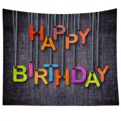 NEW HelloDecor 5x7ft Happy Birthday Words Wood Floor Photography Studio Backdrop Background